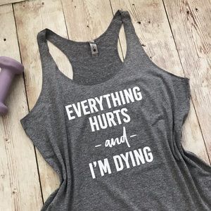 Gym Workout Triblend Racerback Tank Top Shirt